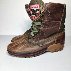 Pajar Canada Waterproof Winter Faux Fur Lined Brown Men's Boot Size 7.5-8